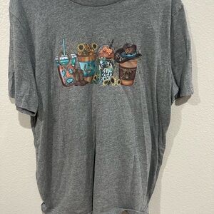 Cowgirl coffee cup tshirt